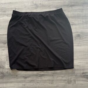 Universal Standard Black Pinstripe Mini Skirt